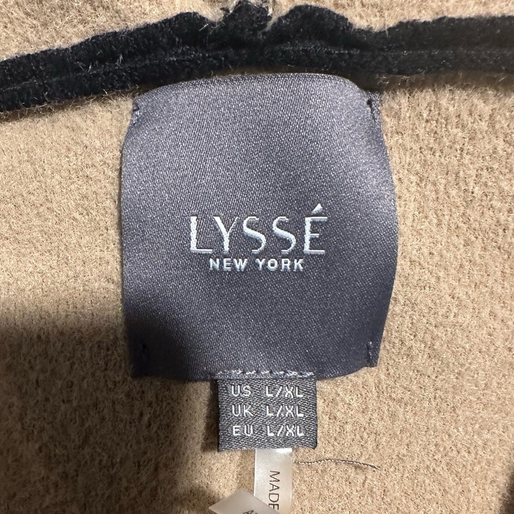 lysse sweater jacket black/gray and tan size L/XL - Picture 4 of 7